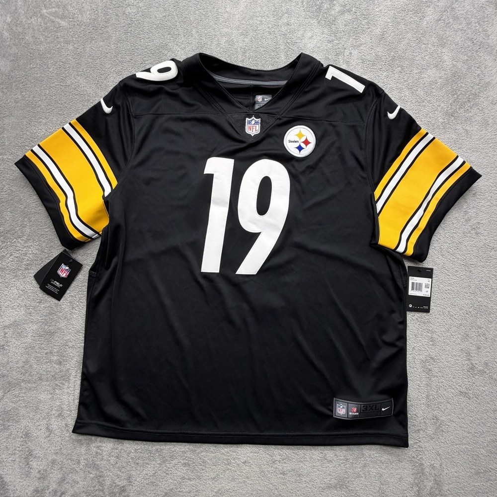 Pittsburgh Steelers Jersey Smith-Schuster 19 Nike Dri-FIT Shirt Mens 3XL Black